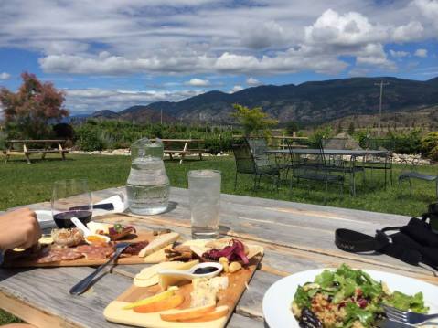 Our delicious lunch, served with a view.