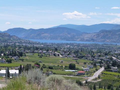 The view across Penticton and up to Skaha Lake